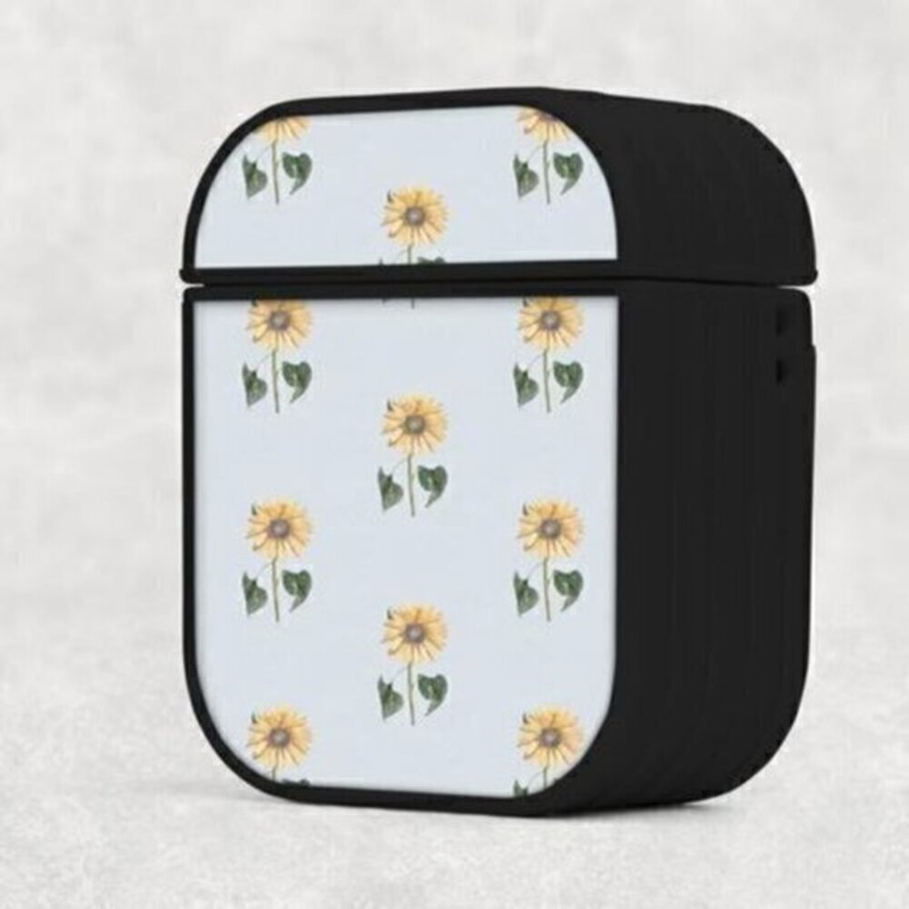 Blue Sunflower Airpod Case